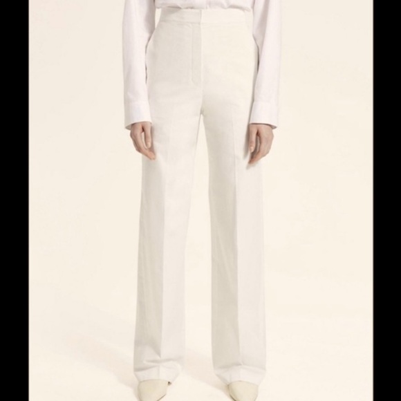 New THEORY Womans Classic Chino Clean Trouser In Sea Salt Ivory Size 6 - Picture 1 of 9